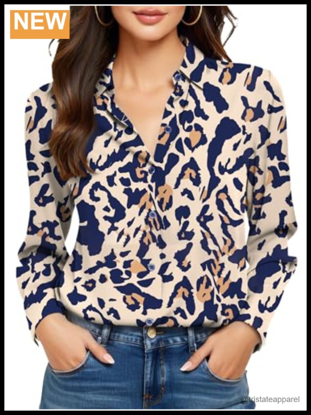 Womens Wrinkle-Free Button Down Long Sleeve Blouse